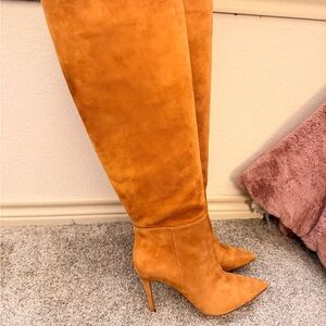 Vince Camuto Camel Heeled Boots Wide Calf